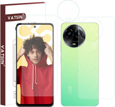 Vatsin Front and Back Tempered Glass for Realme 11 5G, Realme 11 5G [With Rear Camera Lens Guard](Pack of 3)