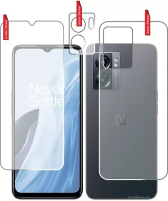 KHWABEEDA Front and Back Tempered Glass for ONE'PLUS NORD N300 FRONT AND BACK CAMERA LENS(Pack of 3)