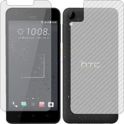 Fasheen Front and Back Tempered Glass for HTC DESIRE 825 (Front Matte Finish & Back 3d Carbon Fiber)(Pack of 2)