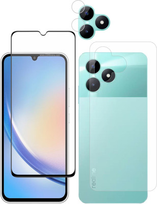 Ten To 11 Front and Back Tempered Glass for Redmi 12, Redmi 12 [With Rear Camera Lens Guard](Pack of 3)