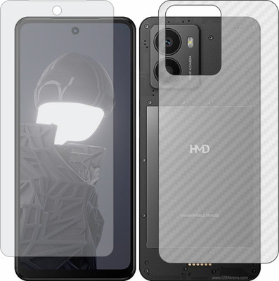 Mobling Front and Back Tempered Glass for Hmd Fusion(Pack of 2)