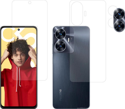 Vatsin Front and Back Tempered Glass for Realme C55(Pack of 3)