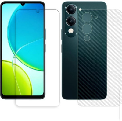 KHWABEEDA Front and Back Tempered Glass for VIVO Y04 4G(Pack of 2)