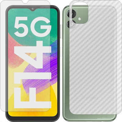 MOBART Front and Back Tempered Glass for SAMSUNG F14(Pack of 2)