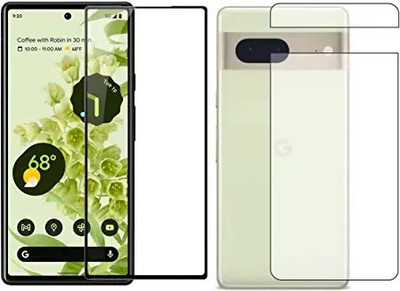 Quicknick Front and Back Tempered Glass for Google Pixel 7a, Front Screen and Back side fully Covered Tempered Glass(Pack of 2)