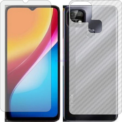 Fasheen Front and Back Tempered Glass for INFINIX SMART 5 PRO (Front Matte Finish & Back 3d Carbon Fiber)(Pack of 2)