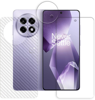 ARBAN Front and Back Tempered Glass for OnePlus Ace 5 Pro 5G Tempered Glass Screen Protector | Anti-Scratch | Edge to Edge Full Coverage | 9H Hardness (1 FRONT SCREEN GUARD + 1 BACK CARBON FIBER SKIN + 1 CAMERA LENS PROTECTOR)(Pack of 1)