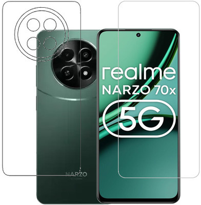 HOBBYTRONICS Front and Back Tempered Glass for realme NARZO 70x 5G, realme NARZO 70x, Realme NARZO 70X 5G, Realme NARZO 70X(Pack of 1)