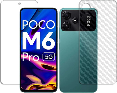 SOMTONE Front and Back Tempered Glass for Poco M6 Pro FRONT BACK(Pack of 1)