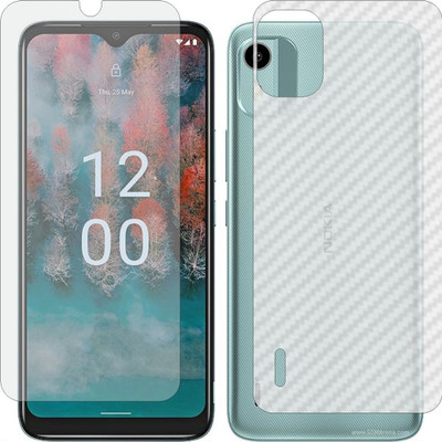 MOBART Front and Back Tempered Glass for NOKIA C12 PLUS(Pack of 2)