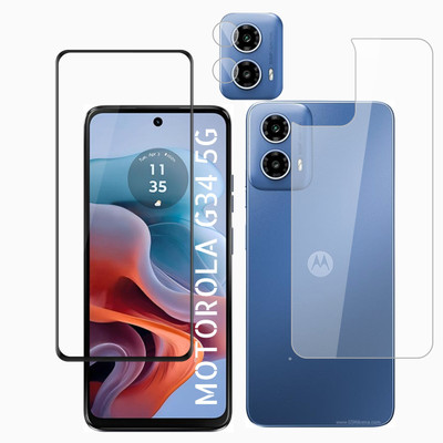 Ten To 11 Front and Back Tempered Glass for Moto G24 Power, Motorola G24 Power, MOTOROLA Moto G24 Power(Pack of 3)