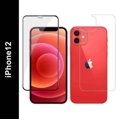 DPJ Front and Back Tempered Glass for iPhone 12 Screen Protector Front and Back Tempered Glass(Pack of 2)