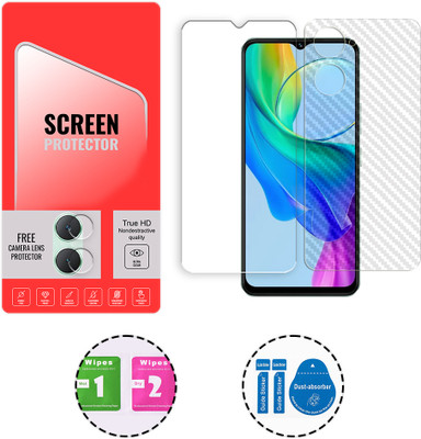 ARBAN Front and Back Tempered Glass for vivo Y03 4G (1 FREE CAMERA LENS) WITH FRONTBACK SCREEN PROTECTOR(Pack of 1)