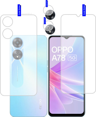 RAOSHIELD Front and Back Tempered Glass for OPPO A78 5G, (Flexible)(Pack of 3)