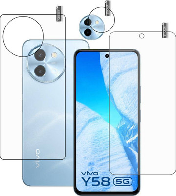 Clincera Front and Back Tempered Glass for Vivo Y58 5G Front Back & Camera Full Set(Pack of 1)
