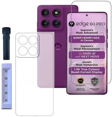 VDAT Front and Back Tempered Glass for MOTOROLA Edge 60 Pro(Pack of 2)