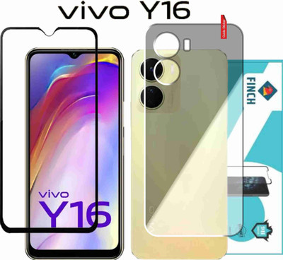 Olonga Front and Back Tempered Glass for VIVO Y16(Pack of 2)