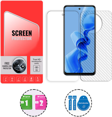 SOMTONE Front and Back Tempered Glass for itel S24 (1 FREE CAMERA LENS) WITH FRONTBACK SCREEN PROTECTOR(Pack of 1)