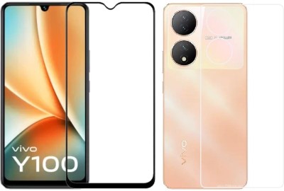 NEMIZI Front and Back Tempered Glass for Vivo Y100A 5G(Pack of 2)