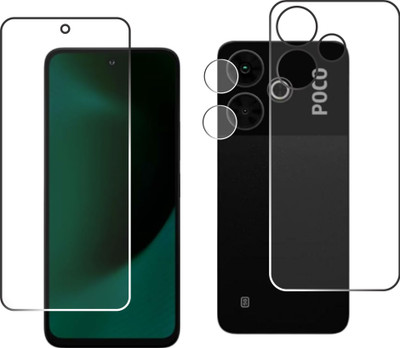 chakoor Front and Back Tempered Glass for POCO M6 Plus 5G, Redmi 13 5G(Pack of 3)