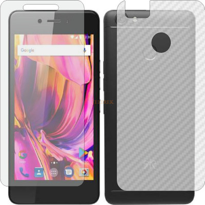 TELTREK Front and Back Tempered Glass for KULT AMBITION (Front Matte Finish & Back 3d Carbon Fiber)(Pack of 2)