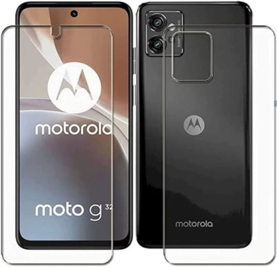 KHWABEEDA Front and Back Tempered Glass for MOTOROLA MOTO G32 FRONT AND BACK TEMPERED GLASS(Pack of 2)