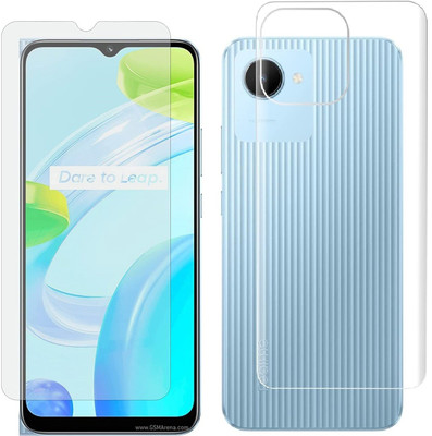 4 YARDS Front and Back Tempered Glass for Realme C30 (Matte Finish)(Pack of 1)
