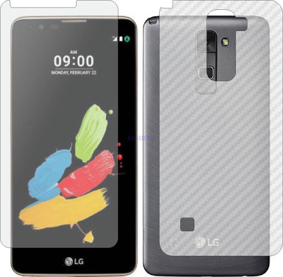 Fasheen Front and Back Tempered Glass for LG STYLE 2 (Front Matte Finish & Back 3d Carbon Fiber)(Pack of 2)