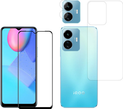 Vatsin Front and Back Tempered Glass for iQOO Z6 Lite 5G(Pack of 3)