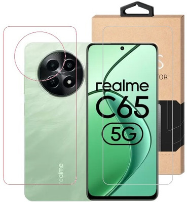 ECMERED Front and Back Tempered Glass for Realme C65 5G(Pack of 1)