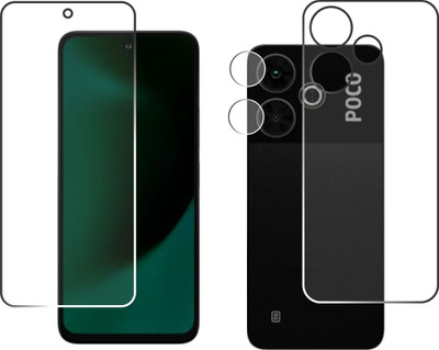chakoor Front and Back Tempered Glass for POCO M6 Plus 5G, Redmi 13 5G(Pack of 3)