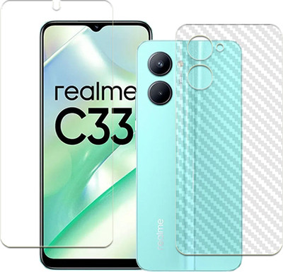 SOMTONE Front and Back Tempered Glass for Realme C33 FRONT BACK(Pack of 1)