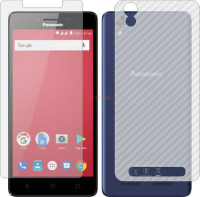 TELTREK Front and Back Tempered Glass for PANASONIC P95 (Front Matte Finish & Back 3d Carbon Fiber)(Pack of 2)
