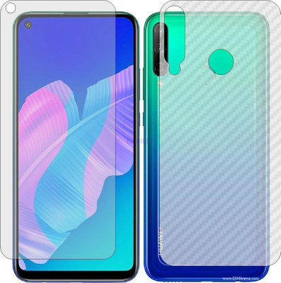 Fasheen Front and Back Tempered Glass for HUAWEI HONOR P40 LITE E (Front Matte Finish & Back 3d Carbon Fiber)(Pack of 2)