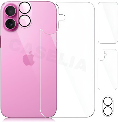 CASELIA Front and Back Tempered Glass for Apple iPhone 16(Pack of 3)