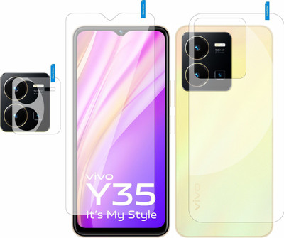 ENOLA Front and Back Tempered Glass for Vivo Y35 With Camera Lens(Pack of 3)