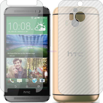 Fasheen Front and Back Tempered Glass for HTC ONE M8 EYE (Front Matte Finish & Back 3d Carbon Fiber)(Pack of 2)
