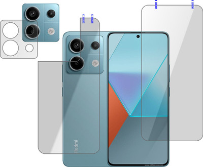 PONDRIK Front and Back Tempered Glass for Redmi Note 13 Pro 5G(Pack of 3)