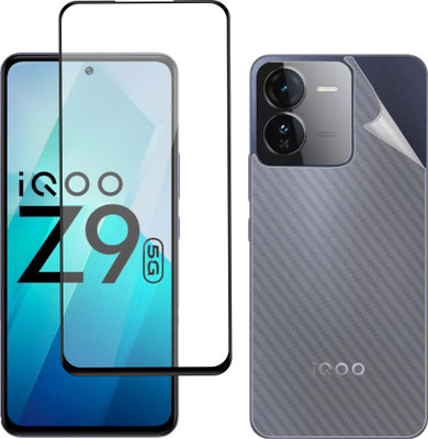 Ten To 11 Front and Back Tempered Glass for iQOO Z9 5G, iQOO Z9 5G [Back Carbon Fiber](Pack of 2)