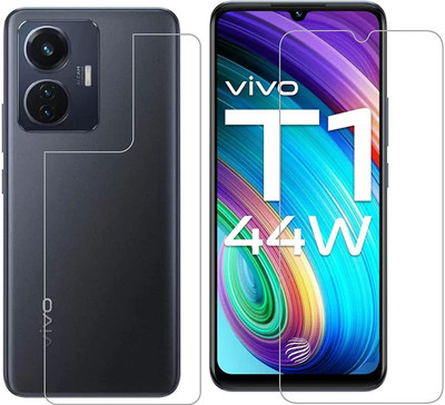 4 YARDS Front and Back Tempered Glass for Vivo T1 44w(Pack of 1)