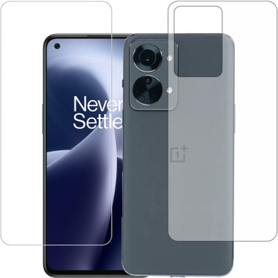 HOBBYTRONICS Front and Back Tempered Glass for OnePlus Nord 2T(Pack of 1)