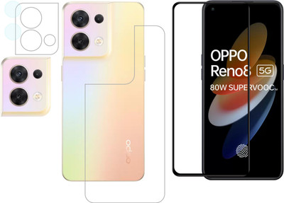 Vatsin Front and Back Tempered Glass for Oppo Reno 8 5G(Pack of 3)