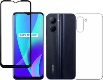 Bai and kaka Front and Back Tempered Glass for Realme C33(Pack of 2)