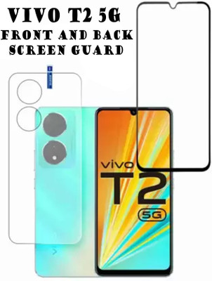 PR SMART Front and Back Tempered Glass for Vivo T2 5G(Pack of 2)