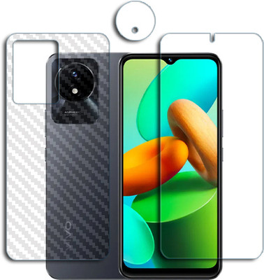 20SKY Front and Back Tempered Glass for vivo Y02A FRONTBACK AND CAMERA LENS SCREEN GUARD(Pack of 1)