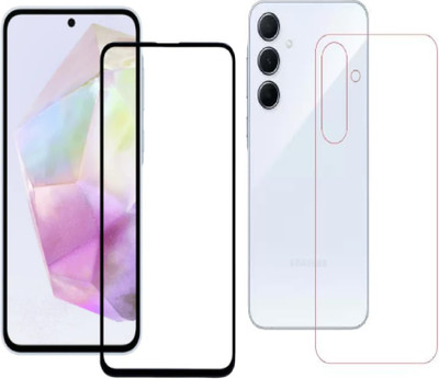 4 YARDS Front and Back Tempered Glass for Samsung Galaxy A36 5G / Galaxy A56 5G (6.7 Inch) Edge to Edge Coverage With Easy to installation kit for Smartphone(Pack of 1)