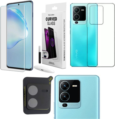 Bai and kaka Front and Back Tempered Glass for Vivo V25 Pro 5G(Pack of 3)