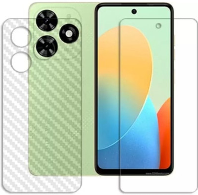 DOWRVIN Front and Back Tempered Glass for TECNO SPARK GO 2024 FRONT AND BACK TEMPERED GLASS(Pack of 2)