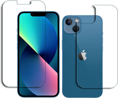 SOMTONE Front and Back Tempered Glass for Apple iPhone 13 FRONT BACK(Pack of 1)