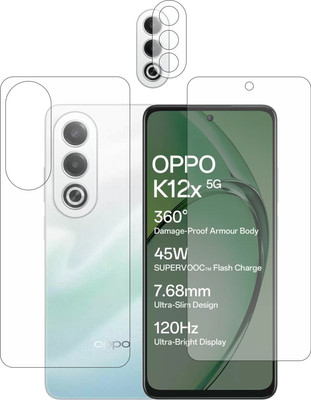 DORADO SHIELD Front and Back Tempered Glass for OPPO K12x 5G(Pack of 2)